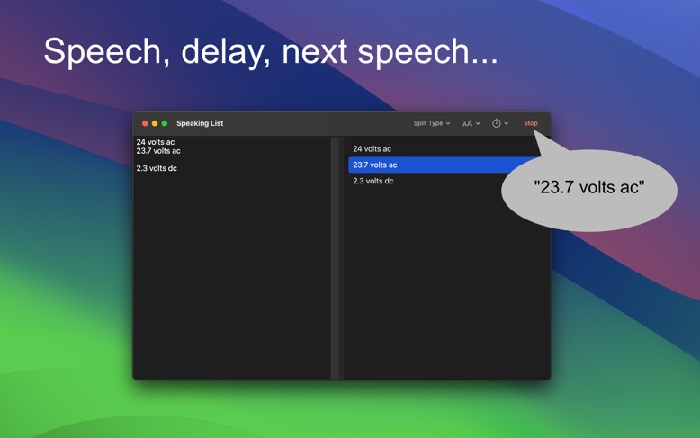 How To Narrate Using Speaking List for macOS Screenshot 2